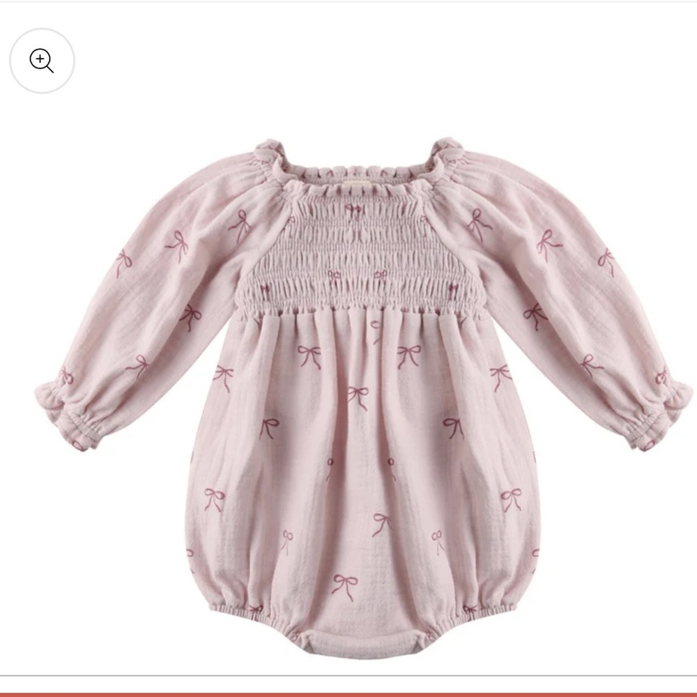 Quincy Mae Pink Bow Eden romper